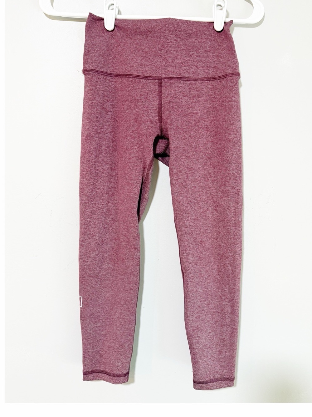Fleo cropped leggings maroon burgundy red size small